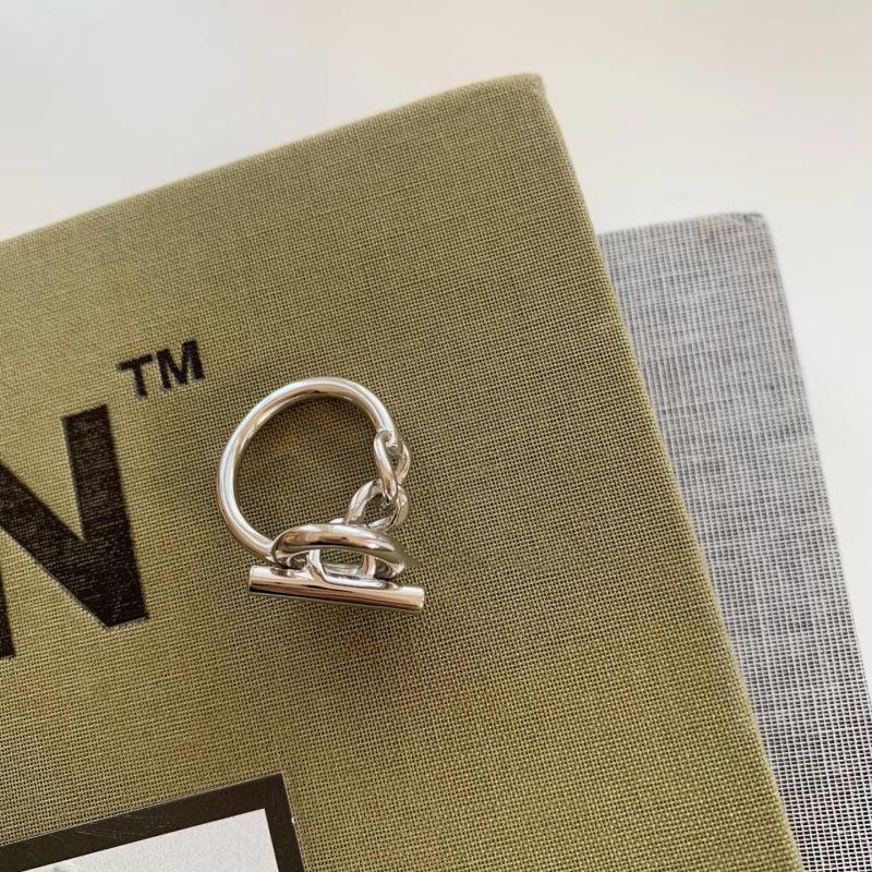 Adjustable Art Deco Geometric Ring Retro Twist Weave Ins Cool Cold Wind Bungee Design Women's Index Finger Fashion Ring