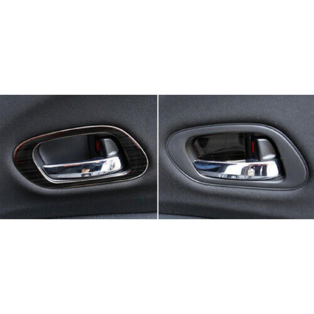 8PCS inner door handle bowl frame trim steel Black Fit For Honda HR-V 2016-2022