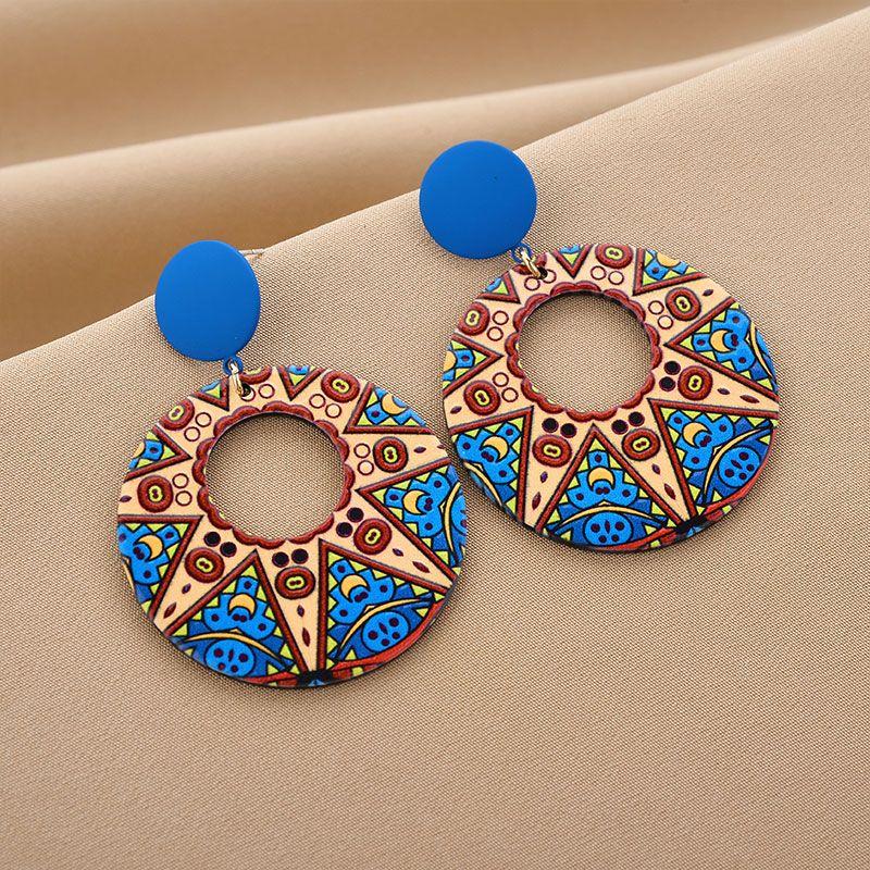 

Niche Designer Retro Women s Fancy Ear Studs Blue