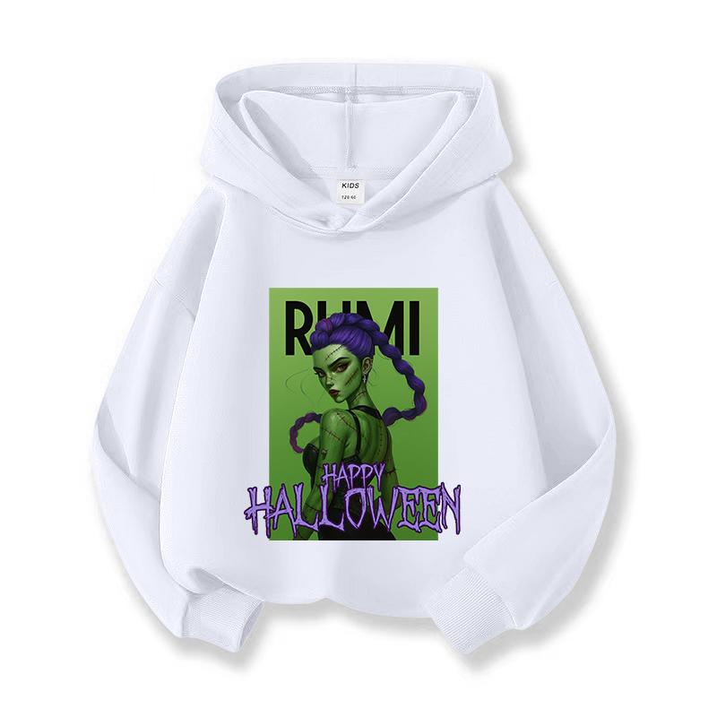 KPOP Children Hoodie Korean Style Halloween Gift Boys Girls Warm Outerwear Autumn Winter 2025 Y2K Fashion Trendy