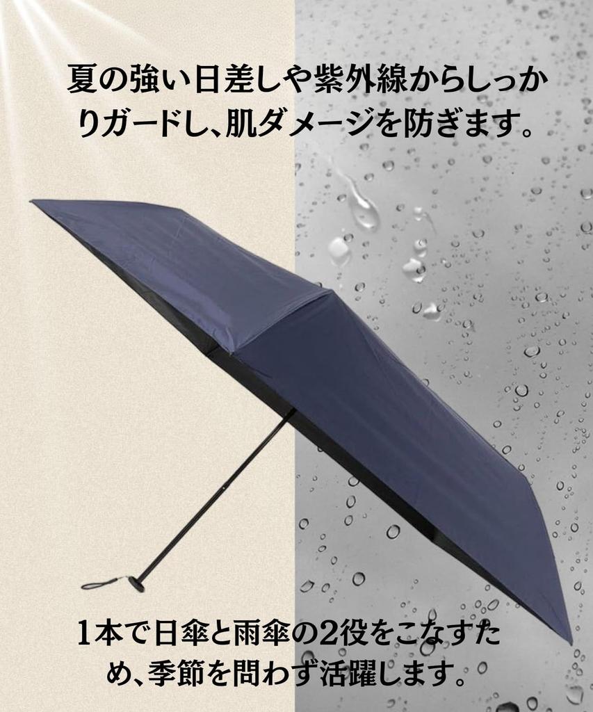Every One Roughs Folding Umbrella for Men and Suitable for Sun and UV Carbon Fiber Mini Black for Sun and Rain Use Ultra-Lightweight (120g) Women,