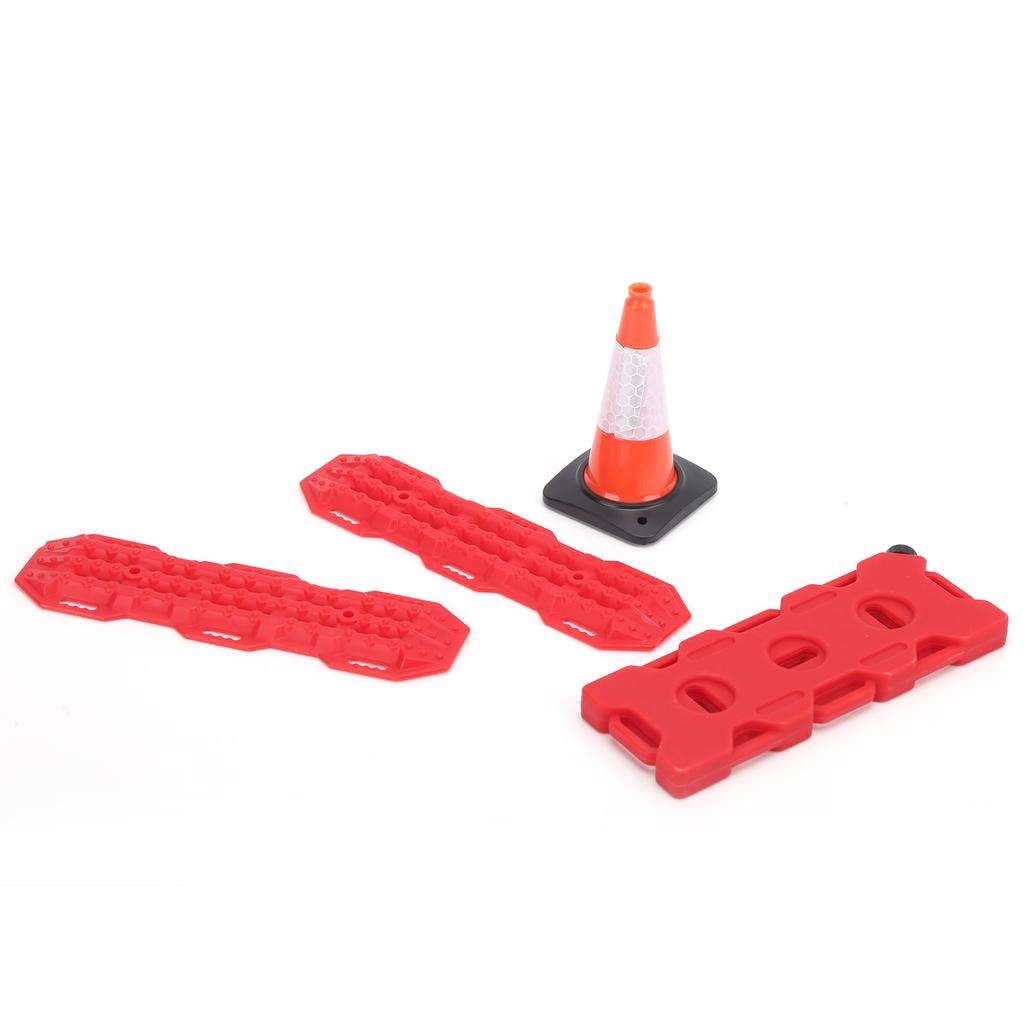 Plastic RC Car Roadblock Sand Ladder Recovery Board Simulation Fuel Tank for Axial SCX10Red Orange