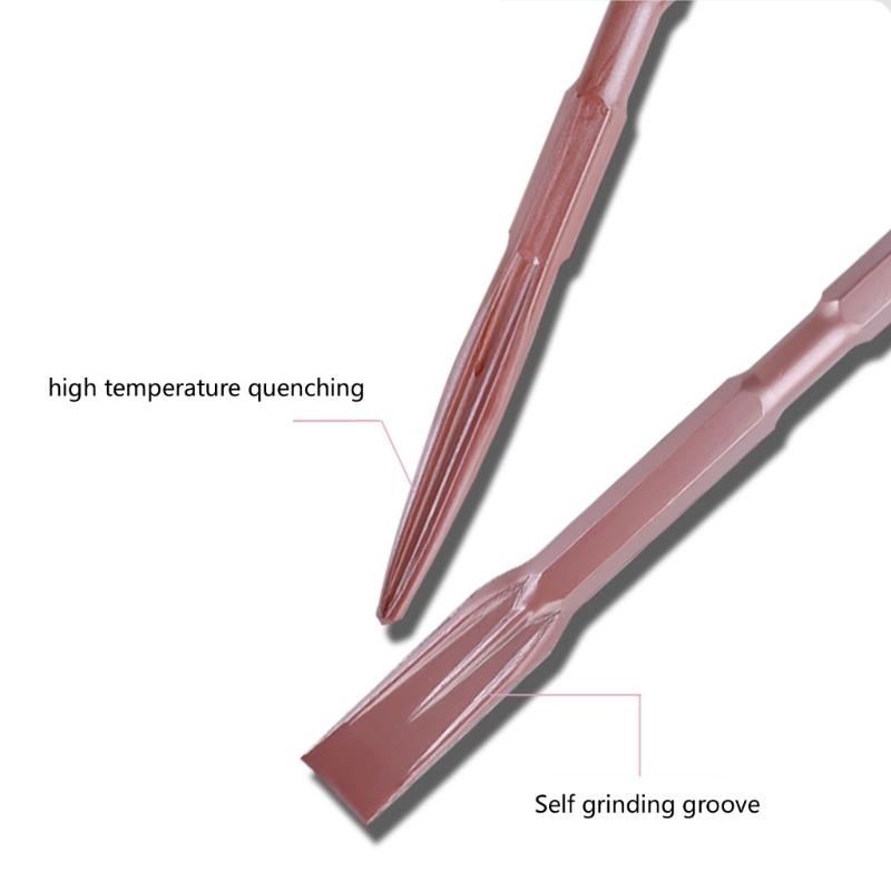 Professional Electric Hammer Chisel Rose Gold Brick Wall Opening Drilling Bit for Drilling Chiseling Accessories