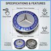 4 Stück 75MM Auto-Emblem Radnabenkappe Abdeckungen Auto-Felgenabdeckung für Mercedes benz AMG W204 W203 W212 W211 W124 W210 GLC GLE E CLA GLA W205