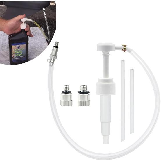 Lower Unit Gear Oil Pump For Standard Quart Bottles, Includes 3/8 Inch Metal Swivel, 8Mm And 10Mm Adapters Fit Most Marine And Mercury Boat Outboard