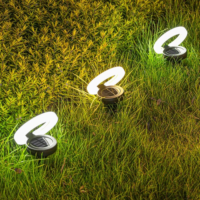 1~8PCs Solar Outdoor Lights LED Waterproof 360° Folding Atmosphere Light Garden Decoration Fence Stake Lawn Porch Walkway Decor