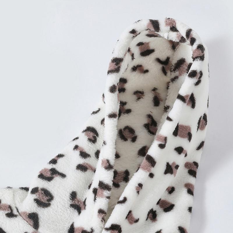 Dětská mikina Dětská mikina s kapucí z korálového sametu s leopardím potiskem