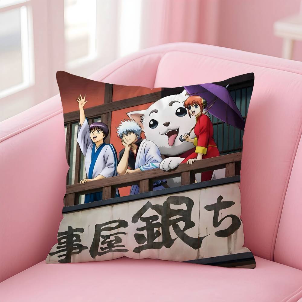 Anime G-GINTAMA Pillow Case pattern printing pillowcase living room sofa cushion cover bedroom room decor
