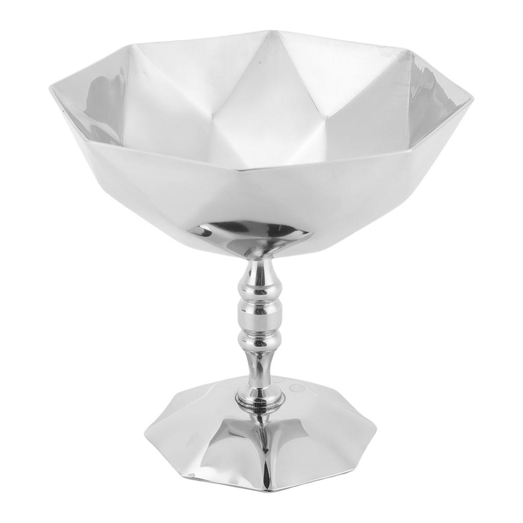 Nachtischbecher mit Fuß Multifunktionale Spülmaschinenfeste Edelstahl Eisbecher mit Fuß für Pudding Salat Snack