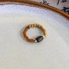 Vintage wood beaded beaded ring for women design stylish personalized ring accessories