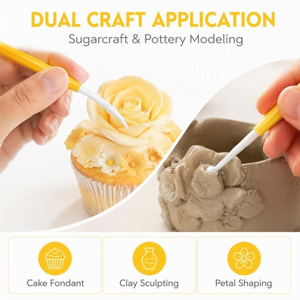 8Pcs Fondant Decorating Tool Set Double Ended Cake Decorating Tools Kit  For Beginners