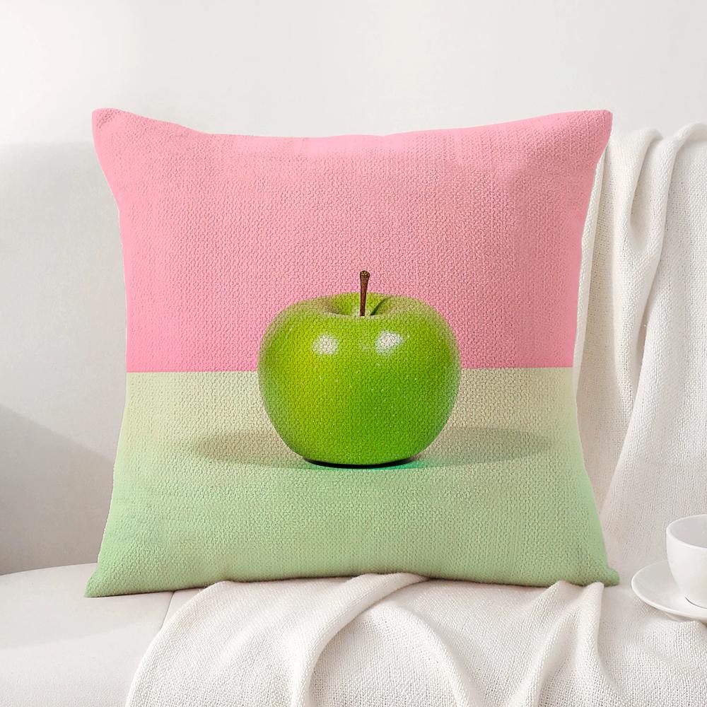 Tropical Plant Fruits Pillow Case Natural Linen Organic Fabric Double-Sided Printing Breathable Perfect For Home Decor