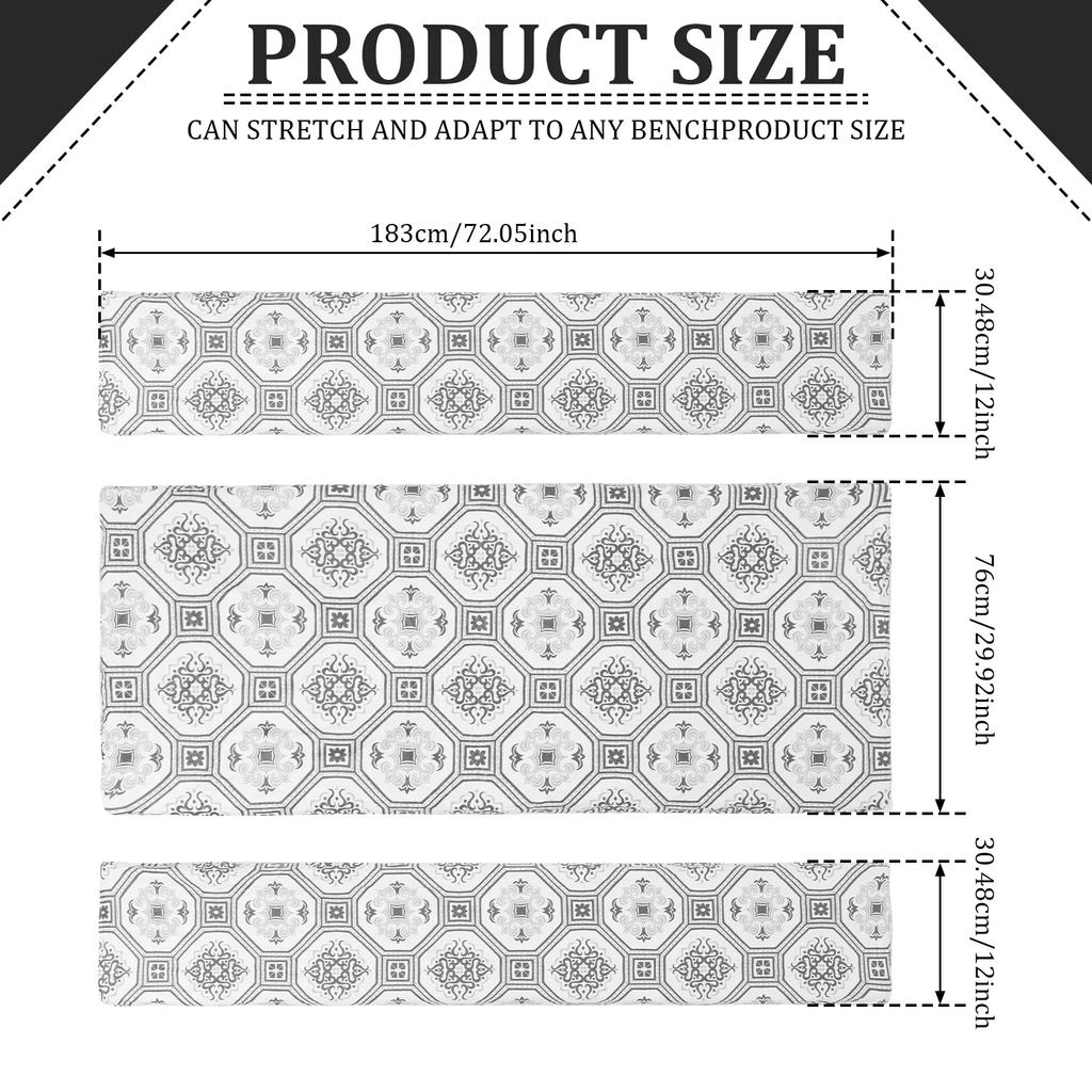 Tablecloth Bench Cover PVC Waterproof Camping Tablecloth Kit With Elastic Edge Picnic Table Cover Decoration for Outdoor Garden