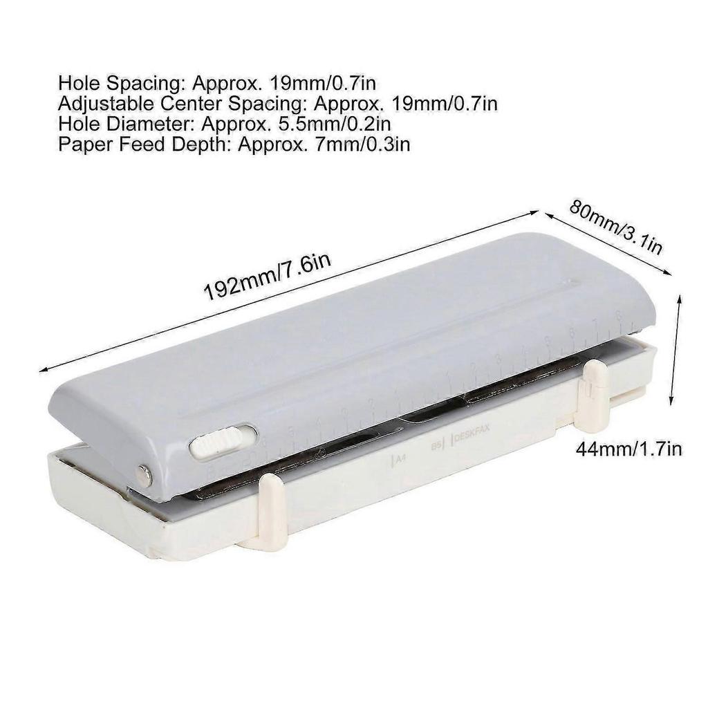 2025 Latest Model 6 Hole Paper Puncher 10 Sheet Capacity Adjustable Center
