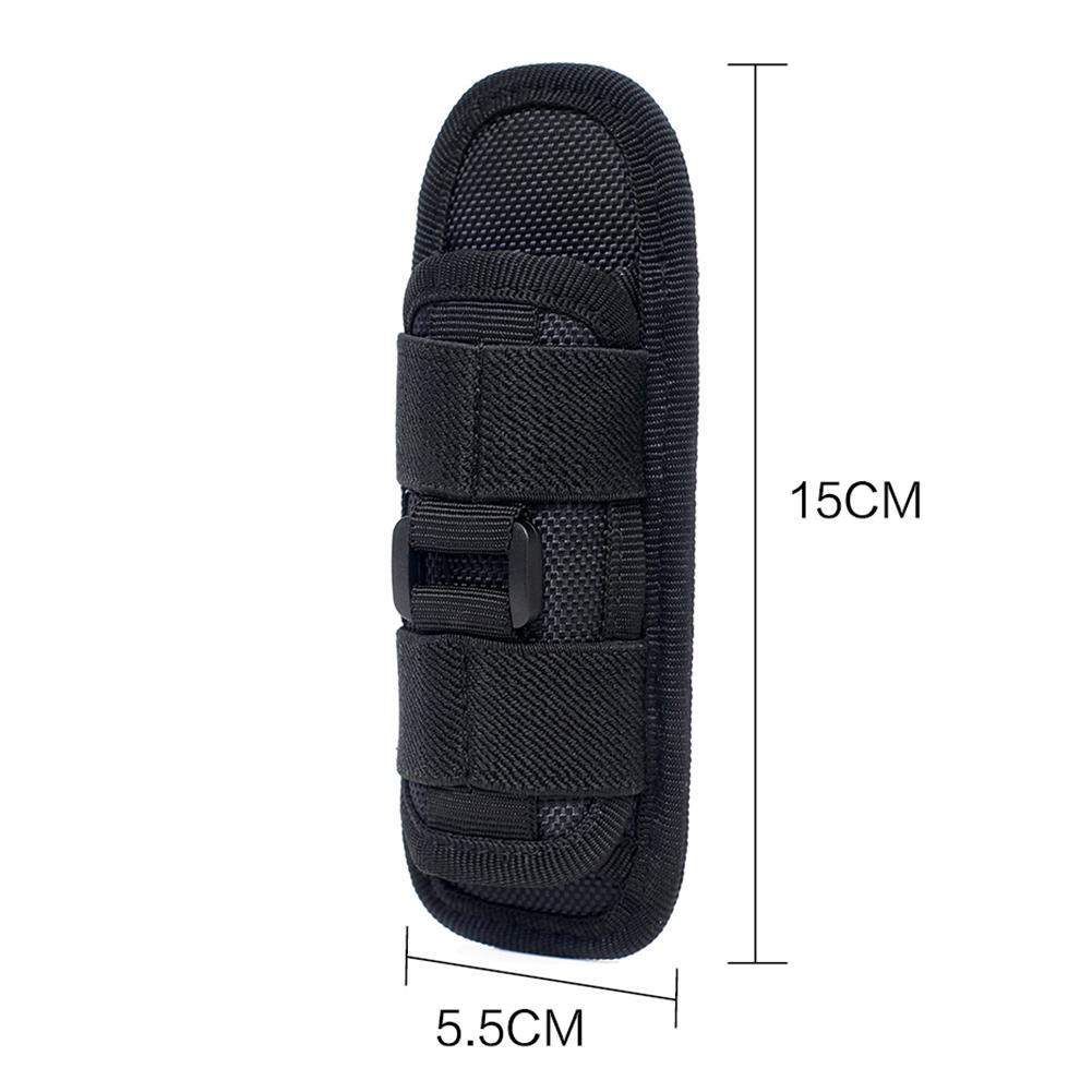 

Outdoor Tactical Hunting 360 Degrees Rotatable Flashlight Pouch Holster Torch Case For Belt Portable Torch Cover Holder Pouch чорний