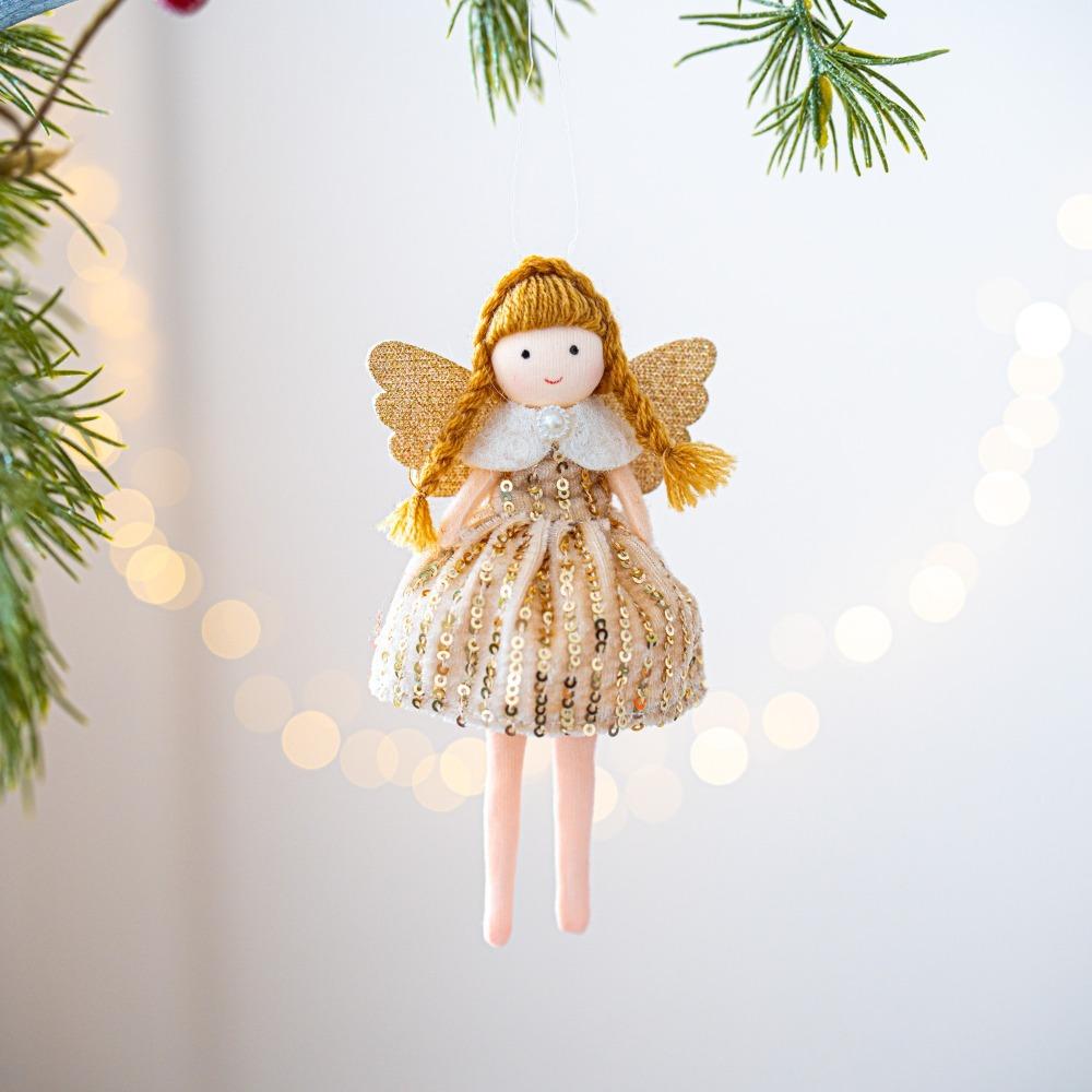 Lovely Design Christmas Tree Hanging Pendant Cute Style Hanging Angel Angel Doll  Home Decoration