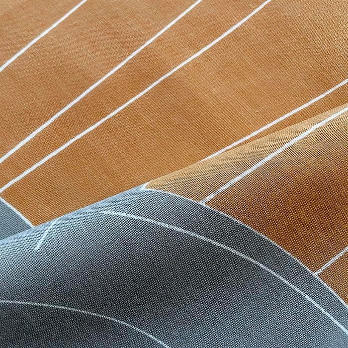 Senn no Sora Orange - Hand-dyed Tenugui Towel (100% Cotton, Tokuoka Fabric, Made in Japan, 35cm x 100cm) - Geometric Pattern with Circles, Lines,