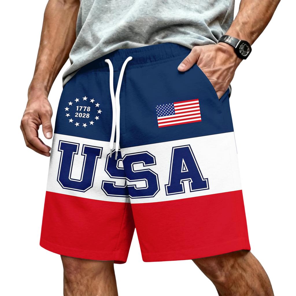 Men's Casual Drawstring Waist Shorts Lightweight Comfortable Fit Elastic Waistband Beachwear Summer Activewear