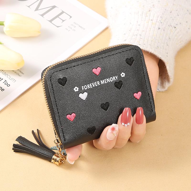 Women's Short Zipper Card Holder & Coin Purse - Japanese & Korean Style Multifunctional Leather Wallet
