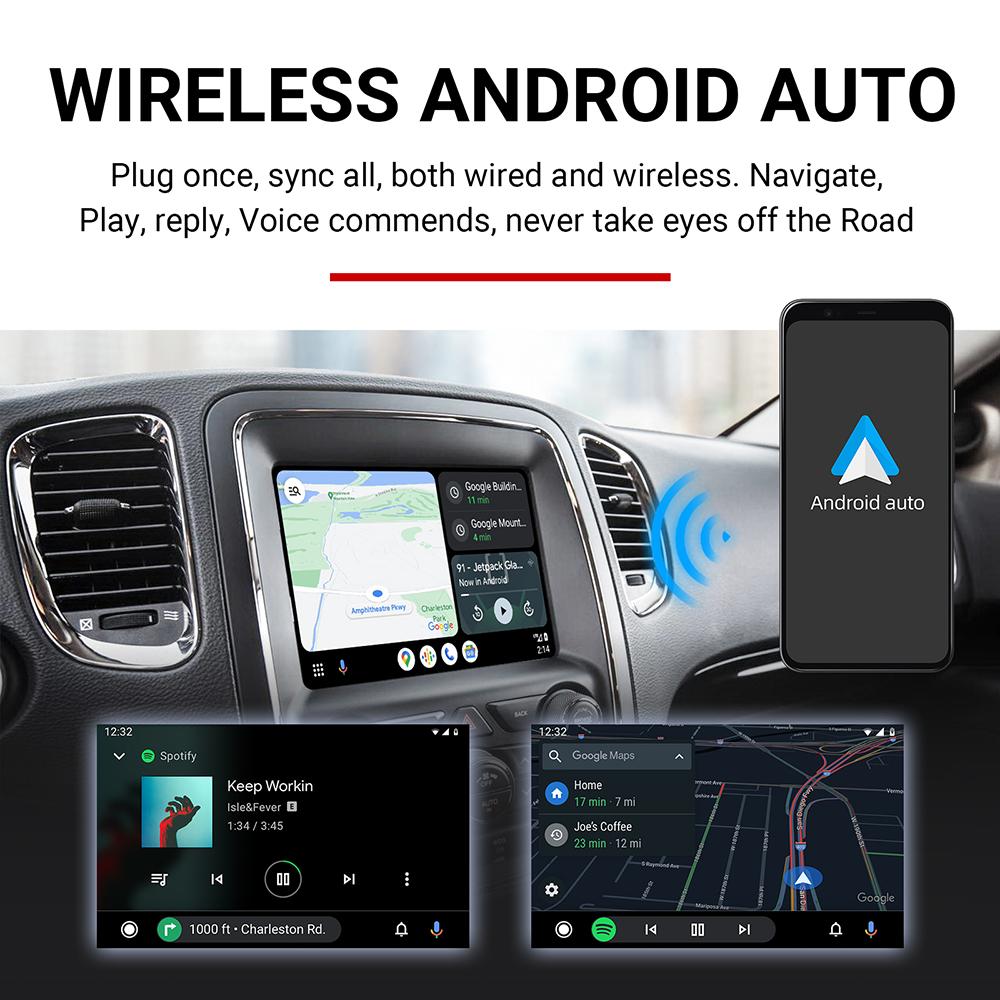 ANYFAR Original Car Screen Upgrade Wireless CarPlay Android Auto Decoder Box For Dodge Challenger Journey Charger Durango
