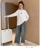 Girls' 2025 Autumn Smiley Face Casual Loose Shirt for Medium & Large Children