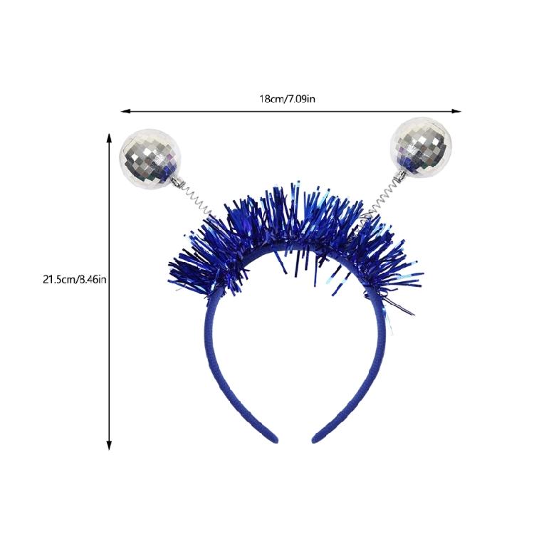 Disco Ball Headwear Breathable Hair Band Christmas Cosplay Hairband For Extended Wear Seasonal Celebration