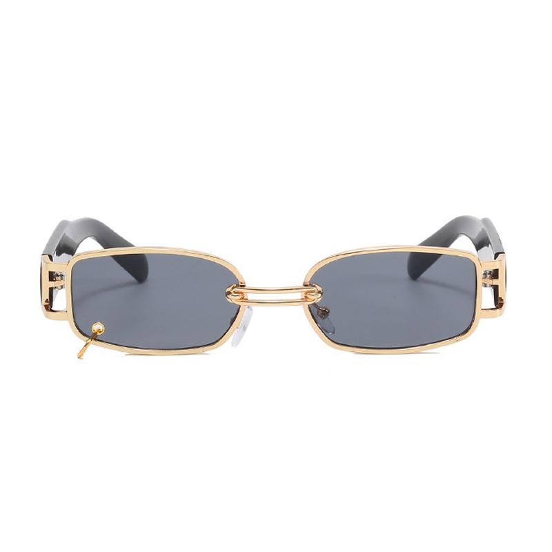 Buckle Sunglasses  New Small Frame Metal Square Sunglasses Fashionable Personality Sunglasses Men And Women