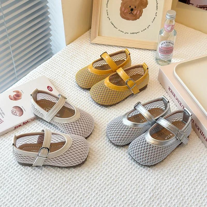 2025 Summer New Children Fashion Sandals for Girls Fashion Korean Style Soft Bottom Anti-slippery Versatile Cut-outs Beach Shoes