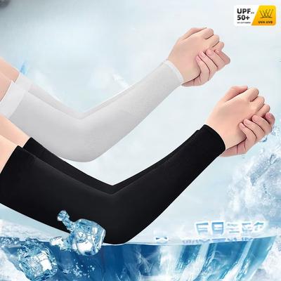 3pcs Ice Sleeves In Solid Colors for Both Men And Women, Summer Arm Covers, Straight Breathable Arm Sleeves Suitable for Cycling