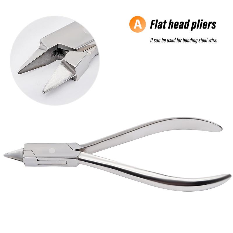 1Pc Dental Plier Curving Wire Distal End Ligature Cutter Bracket Removing Forcep Flat Sharp Trigeminal Top Orthodontic Pliers