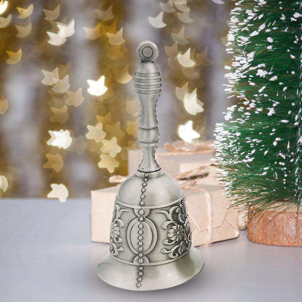 Metal Tea Hand Bells Service Handbell Dinner Bells Loud Call Handbell Vintage Metal Handbells with Delicate Handle