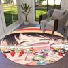 One Piece Monkey D Luffy Round Area Rug Carpet Rug For Living Room Bedroom Sofa Playroom Decor Nonslip Floor Mat