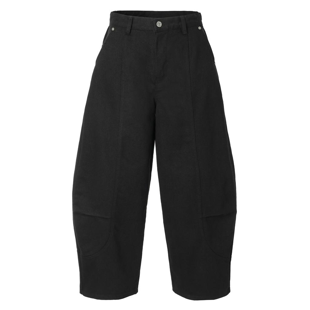 Kakipointeu Cotton Balloon Pants (Black)