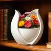 Modern Home Decor Planter Tulip Flower Shape Planter 3D Printed Decorative Pot Soil Cultivation Bowl Pot Minimalist Plant Container for Office Desk