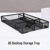 Multi-Compartment Metal Mesh Desktop Organizer Tray