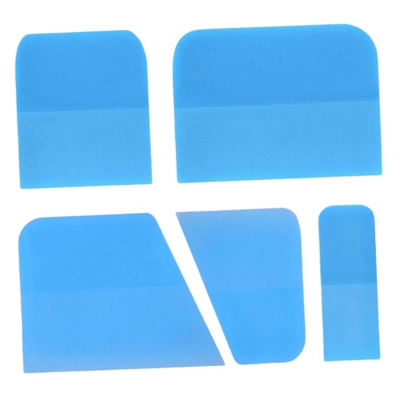 Набор из 5 шт. силиконовых скребков Гибкий скребок Набор инструментов для обслуживания автомобиля для защиты краски автомобиля и бытовой уборки 1