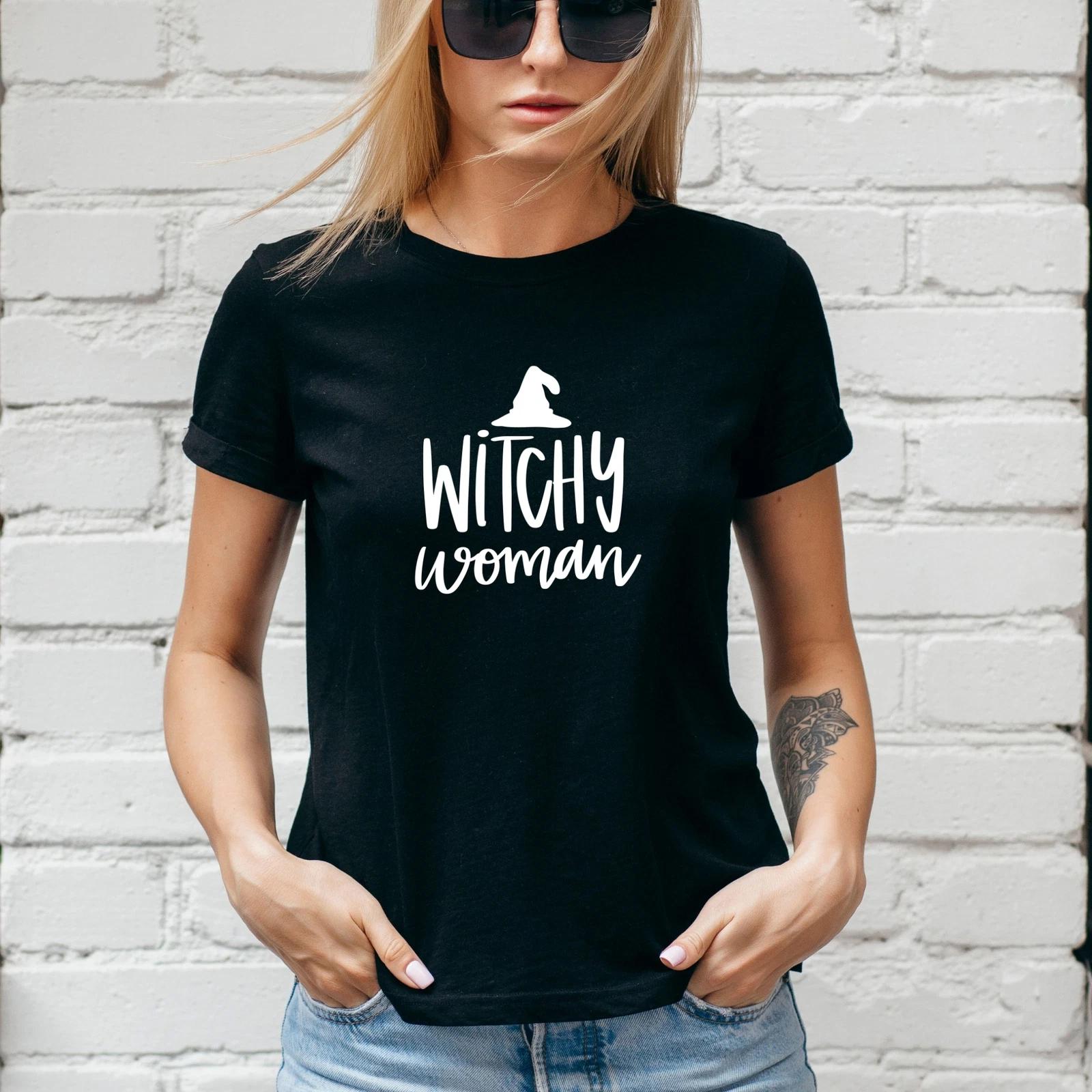WITCHY WOMAN T-Shirt, Fall, HALLOWEEN Autumn Pumpkin, Ghost, Unisex/Lady Fit #2 M