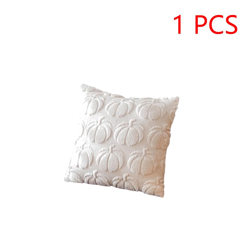 1-10Pcs 45x45CM Pumpkin Fall Decorative Throw Pillow Covers Soft Autumn Plush Accent Couch Cushion Cases for Halloween Decor