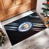 Manchester City Printed Flannel Area Rug Non Slip Soft Polyester Floor Carpet Indoor Decor Mat for Bedroom Living Room Sofa