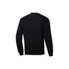 Li-Ning Fitness Series Solid Color Round Neck Pullover Sweatshirt Men Sweatshirt Black AWDTC83-1