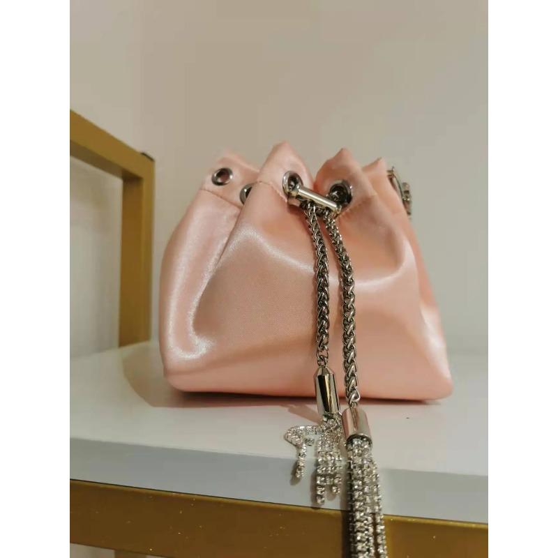 Women Bag High Quality Silk Bucket Bags Diamonds Female Personalized Shoulder Tassels Chains Handbags For Women Crossbady Bag