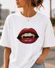 Vampire Lips Halloween Tee – Gothic Graphic T-Shirt