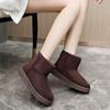 0 New snow boots women's short boots winter fur integrated low tube short boots thickened cotton