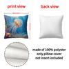 Jellyfish Pillowcase Printed Ocean Life Home Summer Large Peach Skin Cushion Decoration