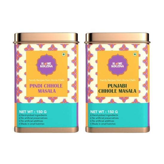 

Home Kouzina Chhole Lovers Duo – 2 x 150g | Pindi Chhole & Punjabi Chhole Masala | Authentic Spice Blends | No Additives, All Natural | Small Batch
