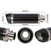 51mm Universal Motorcycle Exhaust Modified Scooter Exhaust Glossy Carbon Fiber