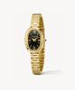 Lollalojeu Mirror Black Onyx Oval Women'S Wristwatch