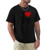 I Heart PE TShirt Baggy Shirts Korean Fashion Blacks Big and Tall T Shirts for Men