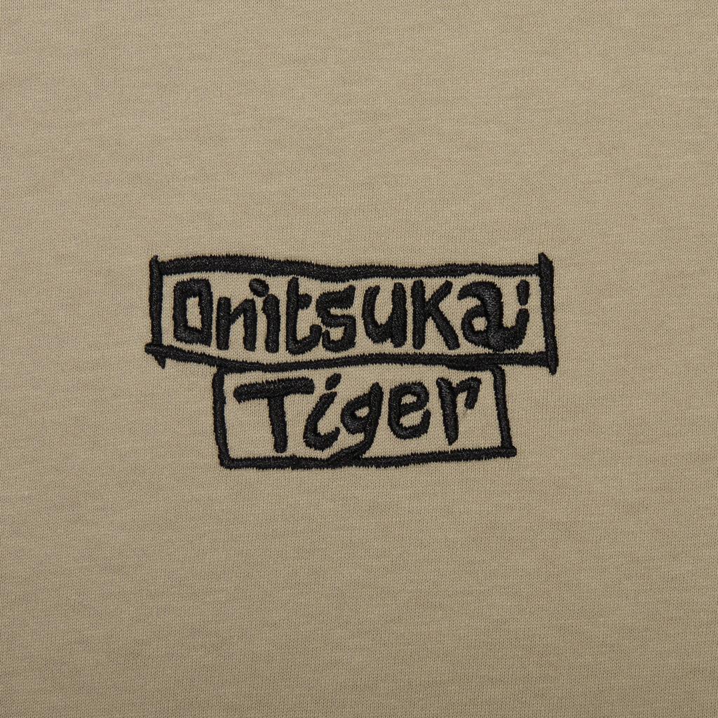 ONITSUKA TIGER Graphic Tee Short Sleeve Round Neck Solid Color T-Shirt Unisex Tops Light-Brown 2183B600-250