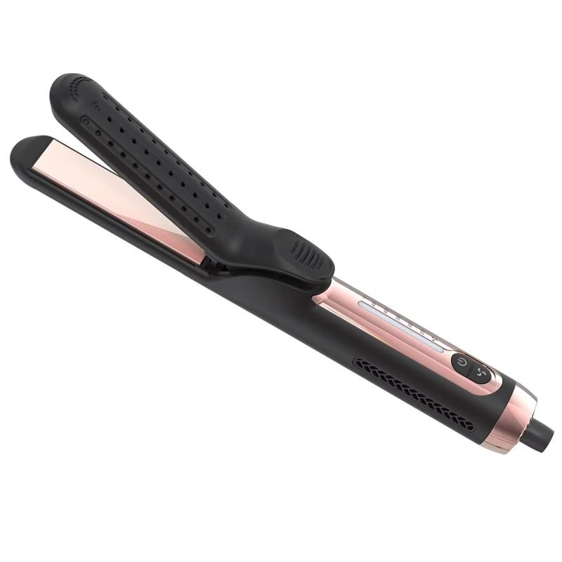 

2-in-1 Straightening and Curling Negative Ion Hair Styling Tool , Newly Upgraded Cold Wind Technology for Quick Curling EU чёрный